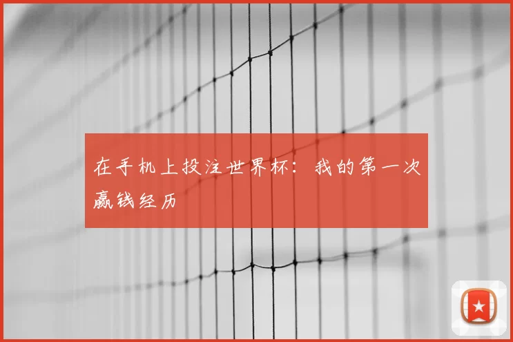 在手机上投注世界杯:我的第一次赢钱经历
